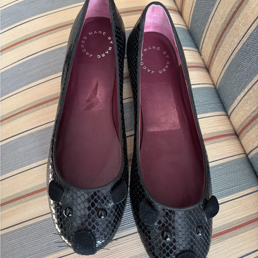 Marc By Marc Jacobs Black Mouse Flats